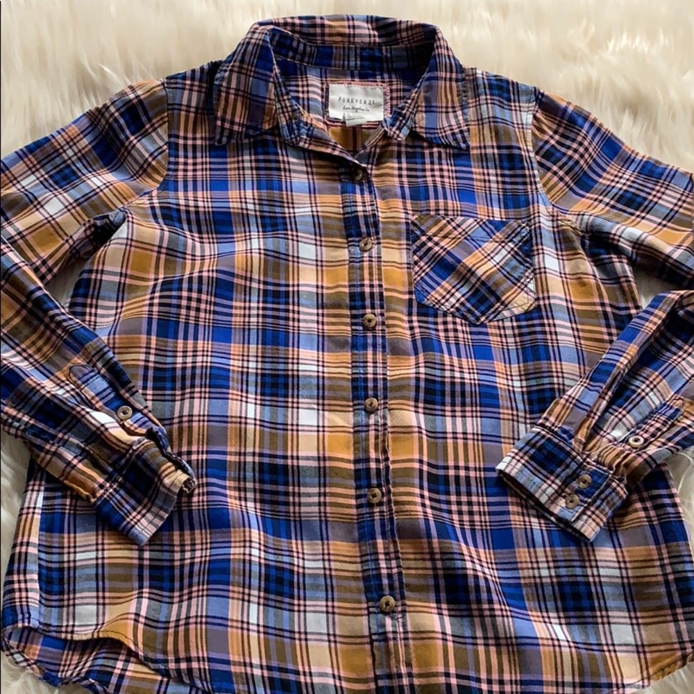 Forever 21 Plaid Button Up